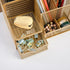 Martha Stewart Ryder Gold Mesh Metal Small Organizer for Office Accessories, Notebooks, Pen Holder and Drawer