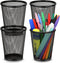 Pen Holder for Desk, 4 Pack Mesh Metal Pencil Organizer, Black Desk Pen Holder