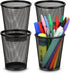 Pen Holder for Desk, 4 Pack Mesh Metal Pencil Organizer, Black Desk Pen Holder