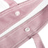 PATIKIL Nylon Document Bag with Handle, Mesh Transparent Handbag for Office Business, Pink