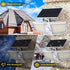6500K 180 IP65 2-PCS Solar Motion Sensor Outdoor Floodlights with Remote Control, LED Waterproof,Solar Security Outdoor