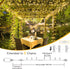 33FT 100 8 String Lights Indoor Bedroom, LED Fairy String Lights Outdoor Waterproof, Modes Memory Twinkle Christmas