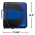 Case-it The Dual 2-in-1 Zipper Binder - Two 1.5 Inch D-Rings, Pencil Pouch, Multiple Pockets, Midnight Blue