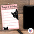 Funny Black Cat Lover Small Sticky Notes, Pink | Things to Do Today | Humor Notebook Notepad for Women Gift | 50 Pages