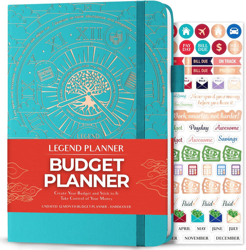 Legend Budget Planner – Financial Organizer Book for Household Monthly Budgeting, Money Account & Expense Tracker