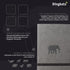 Wildlife Grid Reporter A6 Notebook - PU Leather Hardcover Pocket Journal with Elastic Closure