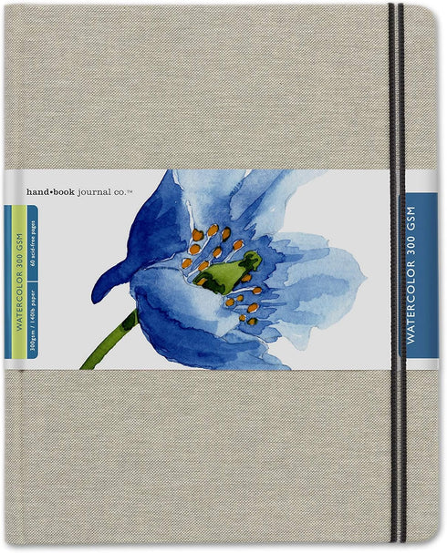 Handbook Journal Co. Artist Watercolor Sketchbook Journal - Grand Portrait 10.5 x 8.25 Inches, Hardcover