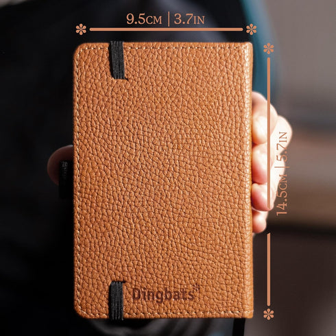 Dingbats* Wildlife A6 Plain Pocket Notebook - PU Leather Hardcover Small Writing Journal with Elastic Closure