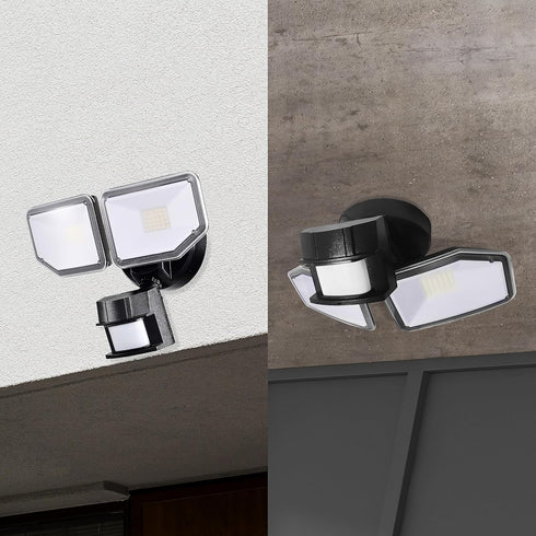 40W 180 4000 5000 2 LED Security Lights Motion Sensor Light Outdoor, Degree, LM Motion Security Light, K, ETL Water