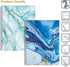 Better Office Products Marble Design Spiral Notebooks, 2 Pack, College Rule, 100 Sheets, 10.5 x 8 inches, Abstract