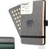 Wildlife Grid Reporter A6 Notebook - PU Leather Hardcover Pocket Journal with Elastic Closure