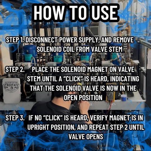 Solenoid Magnet Tool with Case - Solenoid Valve Troubleshooting Magnet for HVAC