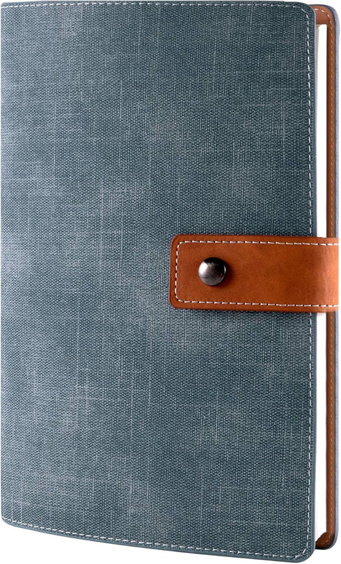 CAGIE A5 Refillable Faux Leather Traveler Notebook, 6 Ring Binder, Personal Organizer for Women, Men, Lined Paper