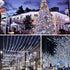 mimigogo Outdoor,500 165FT 8 Solar String Lights LED Christmas Lights with Modes and Timer, Remote Control for Holiday