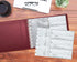 Better Office Products 7 Ring Executive Check Binder with Zipper Pouch, Burgundy Textured Cover, for 9 x 13" 3 Per Page Business Checks, 600 Check Capacity Checkbook Holder, by Better Office Products