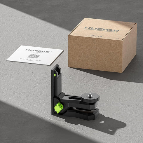 1/4"-20 1/4"-20 5/8"-11 PV12 Huepar Fine-tuning Bracket for Line and Point Laser Levels, Male Thread L-Shape Magnetic