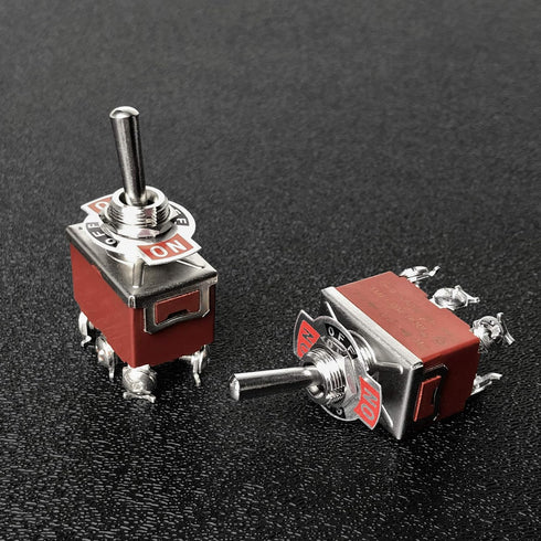 MGI SpeedWare 6-Pin DPDT One-Side Momentary Metal Toggle Switch, 20 Amp at 12vDC 125vAC, (ON)/Off/ON 1-Pack