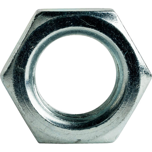 Fastenere 7/8"-9 2 10 Thin Hex Jam Nuts, Grade Steel, Electro Zinc Plated Clear Finish, Quantity by