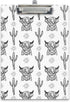 Clipboards - Western Highland Cow Cactus Wooden Clip Boards for Office, Classroom, Teacher, Student, 9x12.6 Inch