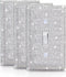 Gaocai 3 Pcs Silver Shiny Rhinestones Light Switch Cover Plate, Durable Decorative Single Toggle Wall Plate for Home
