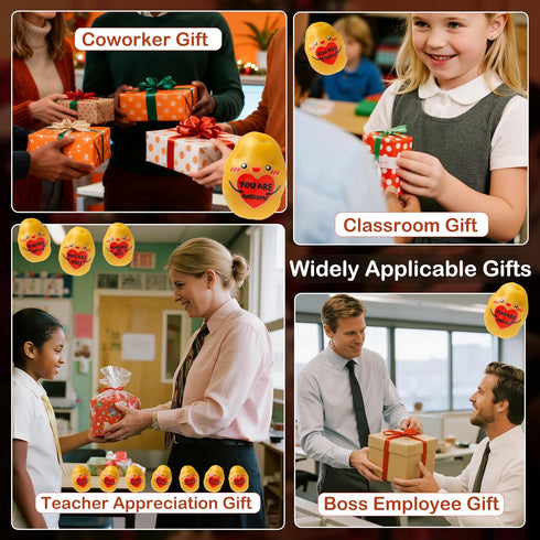 PAPPYN-A 100 Set Inspirational Potato Employee Appreciation Gifts Bulk for Coworkers Team Staff Thank You Gifts Organza