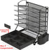 Simple Houseware 6 Tier Desk Document File Tray Organizer with Supplies Sliding Drawer, Black