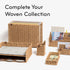 U Brands Woven Letter Sorter, Rattan-Inspired Wicker Style Office Organization Supplies, 1 Count