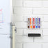MyGift Wall Mounted Clear Acrylic Dry Erase Marker Holder for 5 Markers and Eraser, Office Accessories