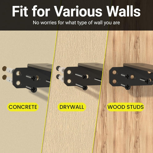 4 Pack 6" 4/6/8/10/12 inch Designtzj6-4 SKYSEN Floating Shelf Bracket, Shelves Brackets, Wood Shelving Brackets