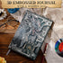 Pajean Embossed Leather Dragon Journal, Antique Writing Notebook with Pen, Lined Paper Hardcover Gift Journal for Women