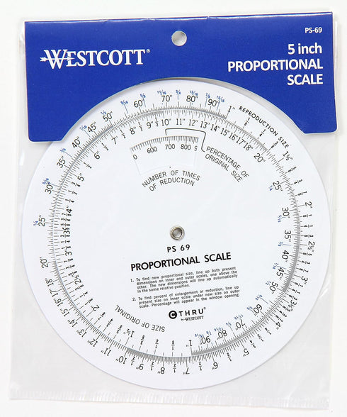 Westcott 5" Proportional Scale, White (PS-69) by Westcott
