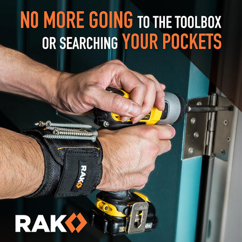 RAK Magnetic Wristband for Tools - Premium Tool Belt for Holding Screws Nails with Powerful Magnets, Birthday Gifts