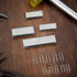 Jetec 40 Repair(0.6 0.19, 0.75 0.19) Pieces Plantation Shutter Repair Kit Replacement Louvers Staples Window Blind Tilt