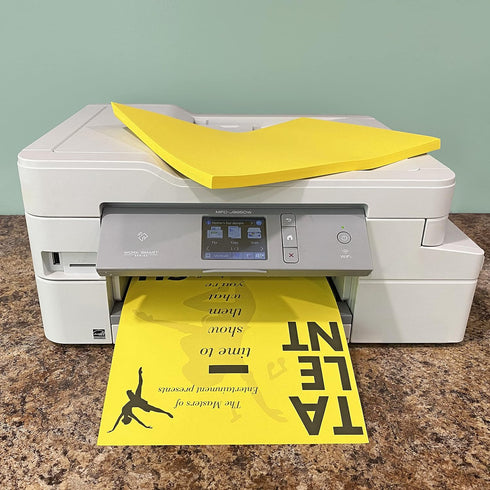 UBMOVE 8.5 11, 20 lb, 100 Multipurpose Copy Printer Paper, x Yellow, SHEETS, Construction Paper For School, Office