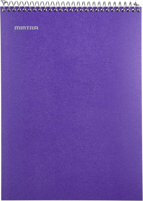 Mintra Office TOP BOUND Durable Spiral Notebooks (Purple, College Ruled, 3pk)