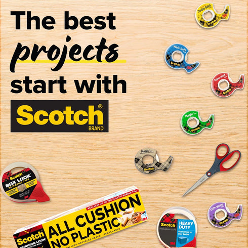 Scotch Super-Hold Tape, 10 Rolls, Transparent Finish, 50% More Adhesive, 3/4 x 800 Inches, Boxed