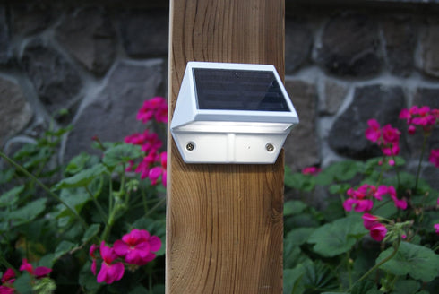SL179, Classy Caps Solar Deck & Wall Lights, Model White - High Performance, Energy Efficient, Weather-Resistant