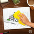SCRIBBLEDO 11”x14” 2 Point Perspective Grid Dry Erase Board, Double-Sided Graphing Charts for Home School