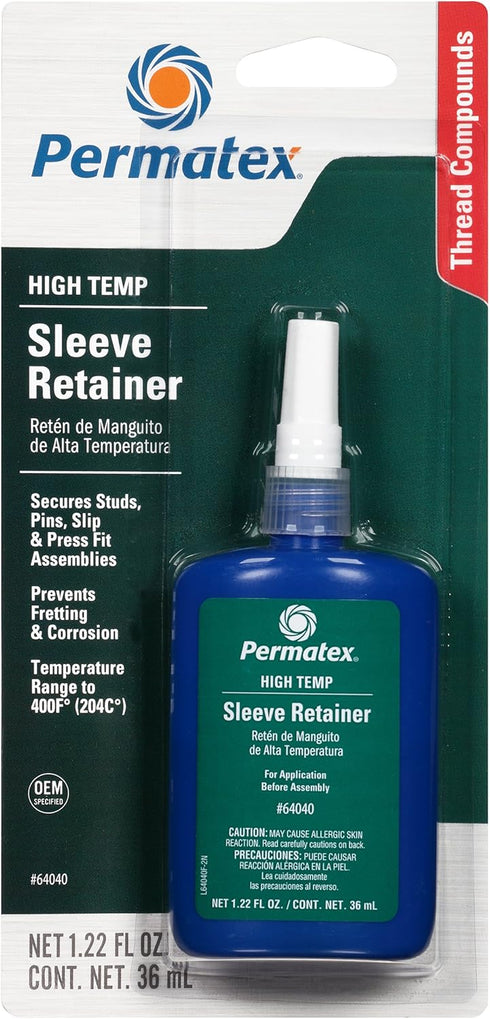 Permatex 64040 High Temperature Sleeve Retainer, 36 ml