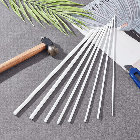 OLYCRAFT 30Pcs ABS Plastic Hollow Round Tubes, 12" Length for DIY Handmade Sand Table Material Model Building