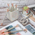 Qilery 8 Pcs Bling Desk Accessories for Valentines, Includes Bling Pen Holder, Crystal Pens, Scissors, Makeup Brush