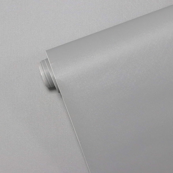 Yasinet Grey Peel and Stick Wallpaper, Self Adhesive Solid Color Removable Matte Gray Decorative Vinyl Film