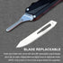 5PCS #60 Caressolove Automatic Scalpel Pocket Knife, Small Auto Retractable Knife Push Button, Mini Razor Blades