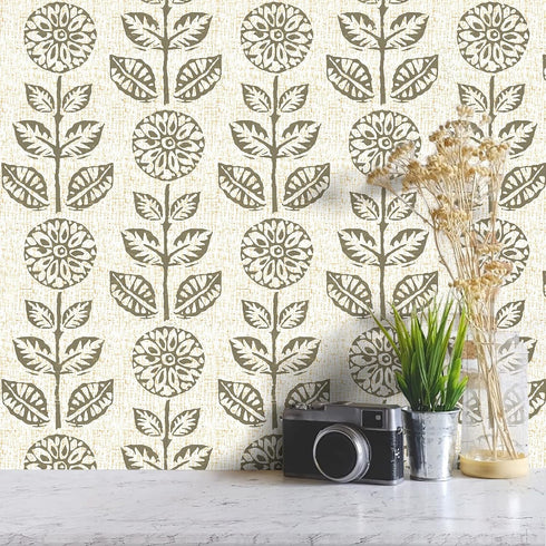 Wudnaye Floral Peel and Stick Wallpaper Vintage Tulip Floral Wallpaper 17.7in118.1in Flower