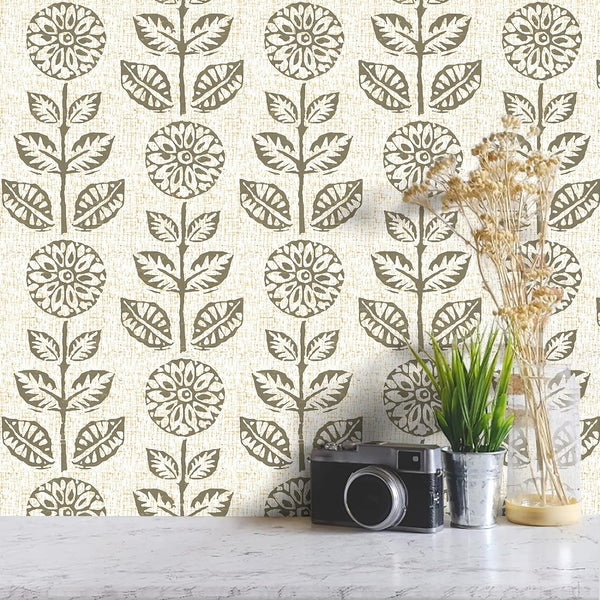 Wudnaye Floral Peel and Stick Wallpaper Vintage Tulip Floral Wallpaper 17.7in118.1in Flower