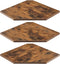 SUYU Set of 3 Floating Corner Shelves, 11.8" Rustic Wood Corner Shelf Wall
