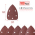 Bates- Mouse Detail Sander Sandpaper, 100 pcs, 40/80/120/180/240 Grits, Red Sanding Pads, Mouse Sander Pads, Sandpaper Assortment, Mouse Sandpaper, Mouse Sander Sandpaper, Palm Sander Sandpaper