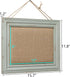 SOFE Cute Linen Small Bulletin Board, 15.7×12 Inches Decorative Cork Board with Blue Frame for Home Office School