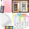 Budget Binder with Zipper Envelopes - Cash Envelopes for Budgeting, A6 PU Leather Planner with Calculator
