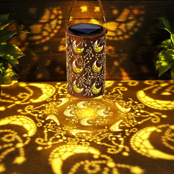 Toodour Solar Lantern Outdoor, Hanging Solar Outdoor Lights Garden Decor, Waterproof Hollow